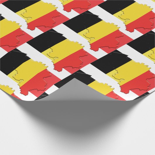 Papier Cadeau Plan Plan BELGIQUE DRAPEAU (Coin)