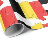 Papier Cadeau Plan Plan BELGIQUE DRAPEAU (Coin rond)