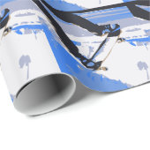 Papier Cadeau Planche à roulettes de patinage de piscine (Coin rond)