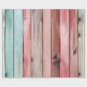 Papier Cadeau Plancher en bois Pastel (Plat)