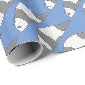 Papier Cadeau Plancher Panda (Coin rond)