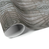 Papier Cadeau Planches de bois à recouvrement Perspective Modèle (Coin rond)