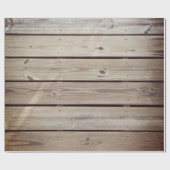 Papier Cadeau Planches de bois rustiques (Plat)