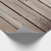Papier Cadeau Planches de bois rustiques (Coin)
