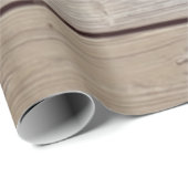Papier Cadeau Planches de bois rustiques (Coin rond)