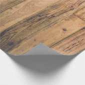 Papier Cadeau Planches de ferme en bois rustique de grange (Coin)