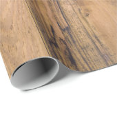 Papier Cadeau Planches de ferme en bois rustique de grange (Coin rond)