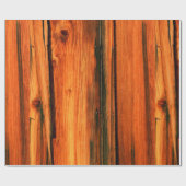 Papier Cadeau planches de pin rustique (Plat)