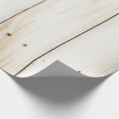 Papier Cadeau Planches en bois blanches (Coin)