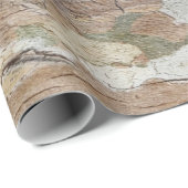Papier Cadeau Plane tree camouflage looks bark pattern (Coin rond)