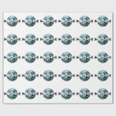 Papier Cadeau planète Terre piratée (Plat)