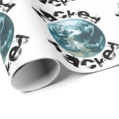 Papier Cadeau planète Terre piratée (Coin rond)