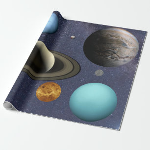 Papier Cadeau Planètes du système solaire