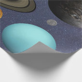 Papier Cadeau Planètes du système solaire (Coin)