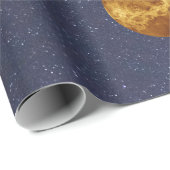 Papier Cadeau Planètes du système solaire (Coin rond)