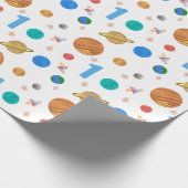 Papier Cadeau Planètes du système solaire d'anniversaire (Coin)