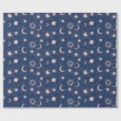 Papier Cadeau Planètes et étoiles Motif (Plat)