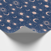 Papier Cadeau Planètes et étoiles Motif (Coin)