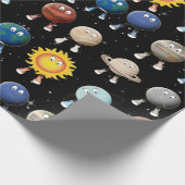 Papier Cadeau Planètes et système solaire (Coin)