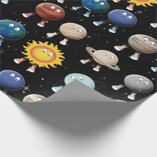 Papier Cadeau Planètes et système solaire (Coin)