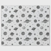 Papier Cadeau Planètes simplistes (Plat)