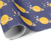 Papier Cadeau \Planètes spatiales (Coin rond)
