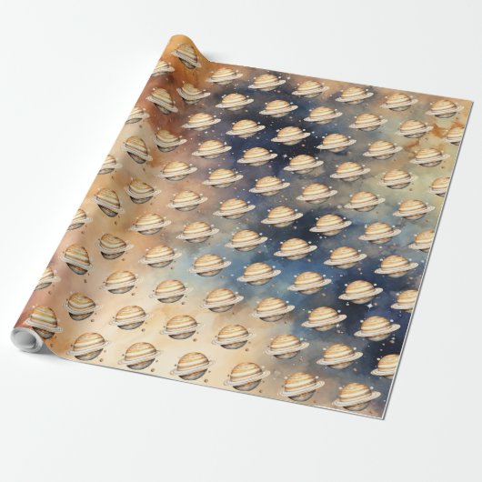 Papier Cadeau Planètes spatiales extra-spatiales Garçon premier (Déroulé)