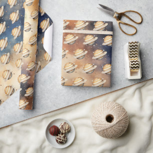 Papier Cadeau Planètes spatiales extra-spatiales Garçon premier 