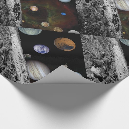 Papier Cadeau Planets du système solaire (Coin)