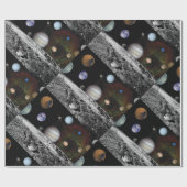Papier Cadeau Planets du système solaire (Plat)
