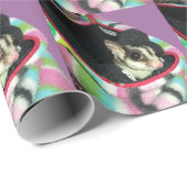 Papier Cadeau Planeur à sucre portant un Casquette (Coin rond)