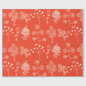 Papier Cadeau plante botanique (Plat)