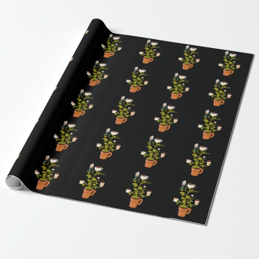 Papier Cadeau Plante café (Déroulé)