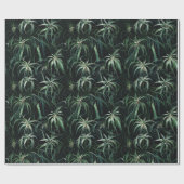 Papier Cadeau Plante d'araignée d'aquarelle (foncé) (Plat)