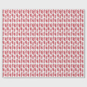 Papier Cadeau Plante de cactus rouge (Plat)