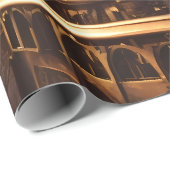 Papier Cadeau Plante de puissance Steampunk néo-victorien (Coin rond)