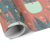 Papier Cadeau Plante de serpent de Noël (Coin rond)