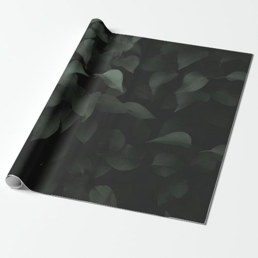 PAPIER CADEAU PLANTE FEUILLES VERTES (Déroulé)