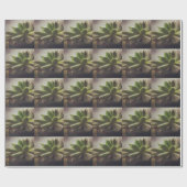 Papier Cadeau Plante Hen et Chicks (Plat)
