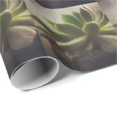 Papier Cadeau Plante Hen et Chicks (Coin rond)