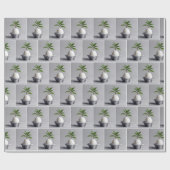 Papier Cadeau Plante vert qui pousse à partir d'un oeuf blanc (Plat)