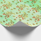 Papier Cadeau Plantes de tomates et abeilles (Coin)