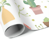Papier Cadeau Plantes d'intérieur (Coin rond)