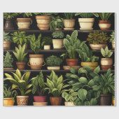 Papier Cadeau Plantes d'intérieur (Plat)