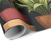 Papier Cadeau Plantes d'intérieur (Coin rond)