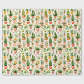 Papier Cadeau Plantes pointillés (Plat)