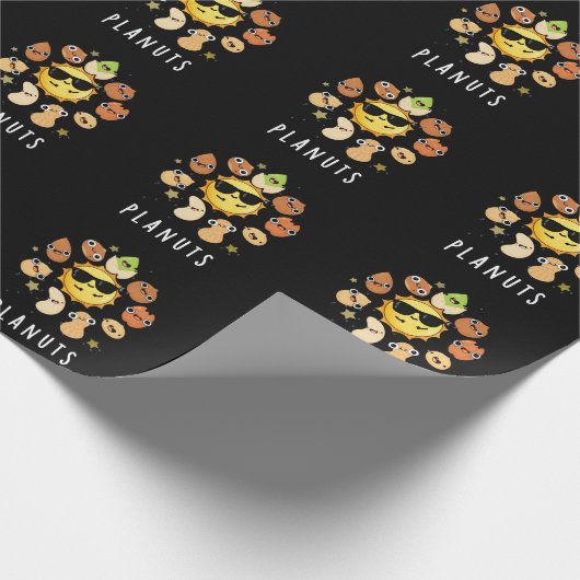 Papier Cadeau Planuts Funny Astronomie Nuts Pun Dark BG (Coin)