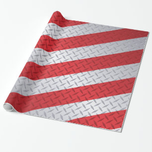 Papier Cadeau Plaque de diamant en acier et en rouge