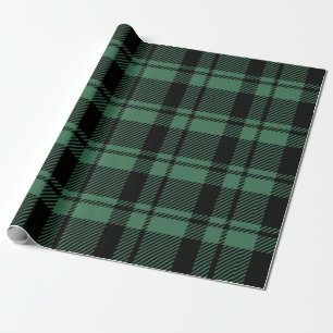 Papier Cadeau Plaque de tarte moderne verte et noire