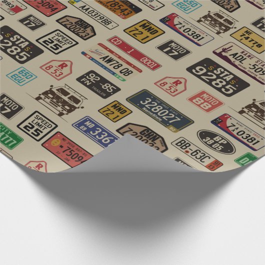 Papier Cadeau Plaque d'immatriculation (Coin)